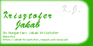 krisztofer jakab business card